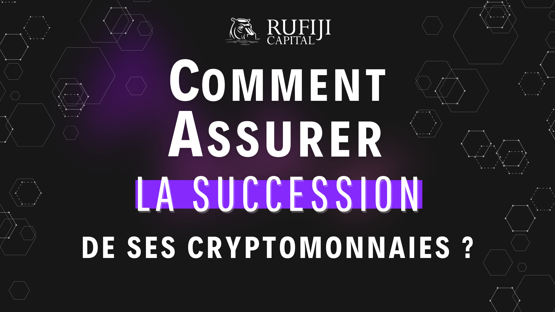 Comment assurer la succession de vos cryptomonnaies ? | RUFIJI Capital